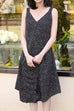 Dot Print V-neck Ruched Hem High/low Flowly Dress