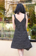 Dot Print V-neck Ruched Hem High/low Flowly Dress