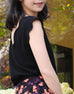 Classic Black V-Neck Scalloped Tank Top