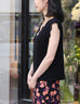 Classic Black V-Neck Scalloped Tank Top