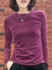 Rich Plum Red Cotton Rayon Blend Basic Jumper