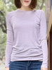 Lilac Pinkish Grey Cotton Rayon Blend Essential Jumper