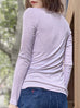 Lilac Pinkish Grey Cotton Rayon Blend Essential Jumper