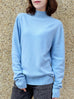 Baby Blue High-Neck Cashmere Wool Blend Essential Jumper