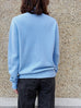 Baby Blue High-Neck Cashmere Wool Blend Essential Jumper