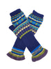 Fair Isle Heart/ Logo Embroidered Ruffle Knitted Mittens