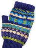 Fair Isle Heart/ Logo Embroidered Ruffle Knitted Mittens