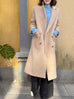 Dark Beige Handy Pockets Right-Fit Pure Wool Long Coat