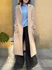 Dark Beige Handy Pockets Right-Fit Pure Wool Long Coat