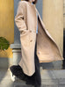 Dark Beige Handy Pockets Right-Fit Pure Wool Long Coat