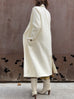 Creamy White Handy Pockets Right-Fit Pure Wool Long Coat