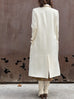 Creamy White Handy Pockets Right-Fit Pure Wool Long Coat