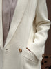 Creamy White Handy Pockets Right-Fit Pure Wool Long Coat