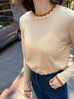 Custard/ Orange Scalloped Double Collar Cashmere Woollen Jumper