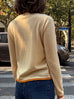 Custard/ Orange Scalloped Double Collar Cashmere Woollen Jumper