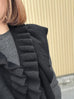 Classic Black Luxe Cashmere Ruffle Collar Wrap