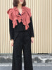 Brick Red Luxe Cashmere Ruffle Collar Wrap