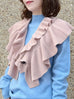 LIMITED! Soft Pink Luxe Cashmere Ruffle Collar Wrap