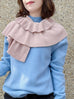 LIMITED! Soft Pink Luxe Cashmere Ruffle Collar Wrap