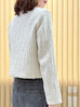 Soft Beige Button Front Boxy Bouclè Tweed Crop Jacket