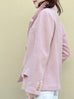 Soft Pink Pocket Detail Double Breasted Cashmere Woollen Blazer