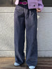 Mystic Navy Cotton Blend Corduroy Wide-Leg Trousers