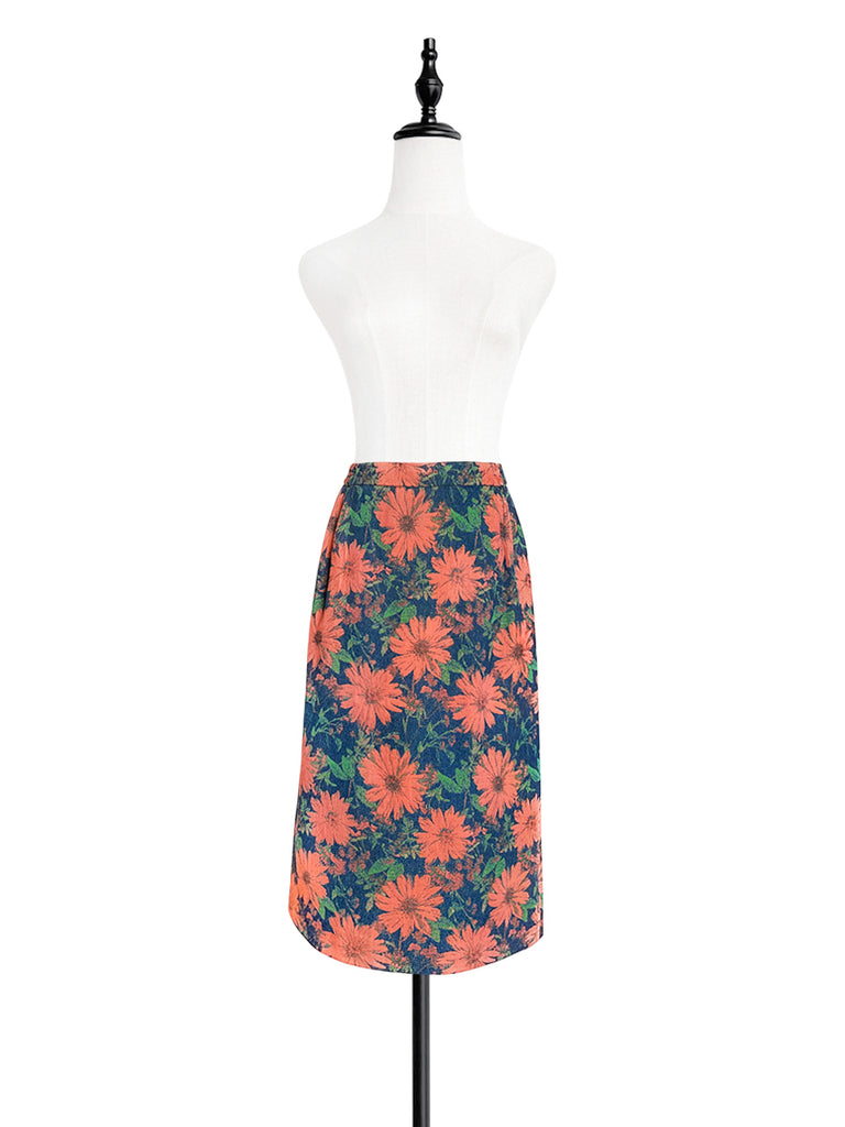 J crew hotsell floral jacquard skirt