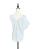 SPECIAL! Pale Blue Asymmetric Neck Roll Sleeve Tee