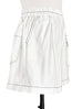 White Contrast Stitch Patch Pocket A-line Twill Shorts
