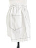 White Contrast Stitch Patch Pocket A-line Twill Shorts